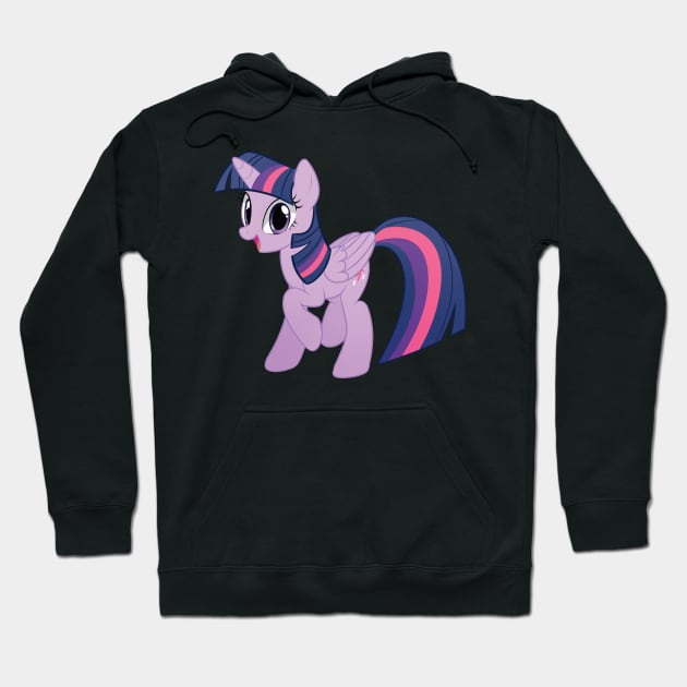 Magical Purple Book Horse Hoodie by NerdsDoingNerdyThings